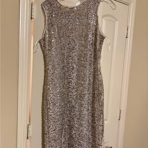 Zara Silver Sequin Mini Dress